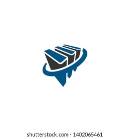 Modern Security abstract logo. Secure protection. Data safe