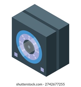 Modern security camera recording, isometric surveillance system for home protection