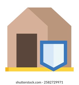 Modern security icon representing safety measures, digital protection, and data privacy for homes, businesses, and online applications.