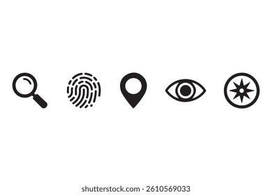 Modern Security Icons Set for Website or App