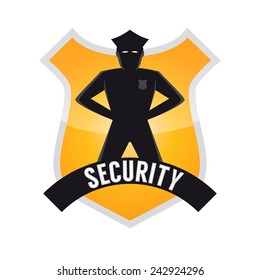 modern security sign