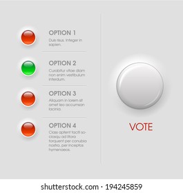 modern select box with 3d effect, vector  illustration, eps 10 with transparency