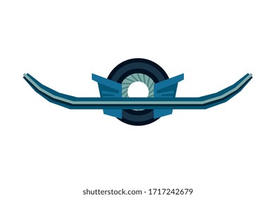 Modern Self Balancing Gadget, Personal Eco Friendly Alternative Electric Vehicle Vector Illustration