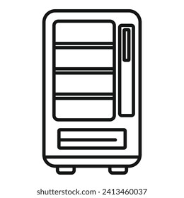 Modern sell food icon outline vector. Street vending machine. Portable bottle
