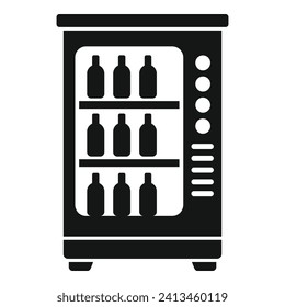 Modern sell food icon simple vector. Street vending machine. Portable bottle