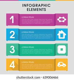 Modern semiconductor infographic template. infographic design with semiconductor icons includes cpu. can be used for presentation, diagram, annual report, web design.