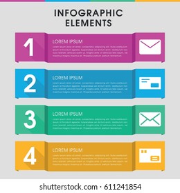 Modern send infographic template. infographic design with send icons includes mail, envelop. can be used for presentation, diagram, annual report, web design. 