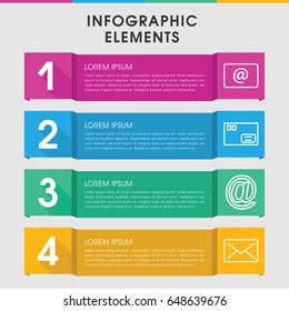 Modern send infographic template. infographic design with send icons includes email, parcel, at mail. can be used for presentation, diagram, annual report, web design.