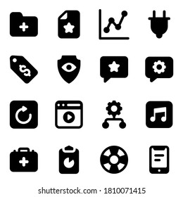 Modern Seo Solid Icons Pack 