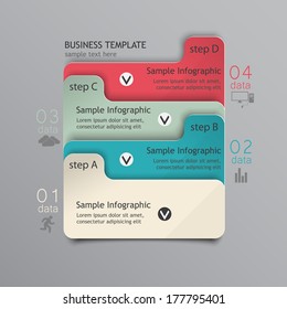modern sequential layout for your data / different levels of data / infographics vector paper in a new design