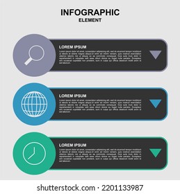 Modern serach, global, and time symbol for design web profesional
