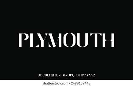 Modern serif fonts. Classic Typography Minimal Fashion Designs. Elegant stylish alphabet letters font, ligatures, alternate, and number. Vector illustration