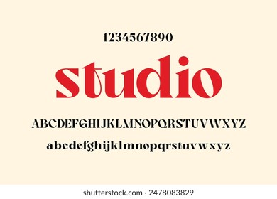 Modern Serif Luxury letter font and tech typeface. Minimal Alphabet set. Creative fonts Logo design for Business.