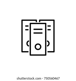 Modern server line icon. Premium pictogram isolated on a white background. Vector illustration. Stroke high quality symbol. Server icon in modern line style.