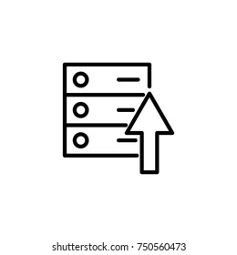 Modern server line icon. Premium pictogram isolated on a white background. Vector illustration. Stroke high quality symbol. Server icon in modern line style.
