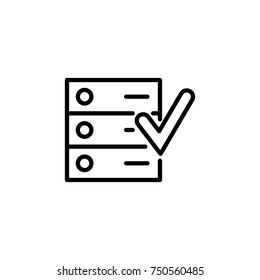 Modern server line icon. Premium pictogram isolated on a white background. Vector illustration. Stroke high quality symbol. Server icon in modern line style.
