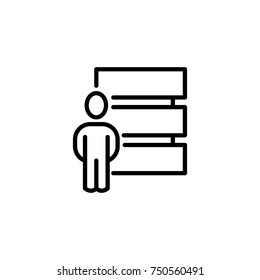 Modern server line icon. Premium pictogram isolated on a white background. Vector illustration. Stroke high quality symbol. Server icon in modern line style.
