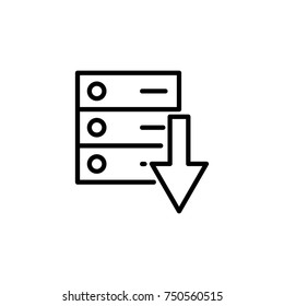 Modern server line icon. Premium pictogram isolated on a white background. Vector illustration. Stroke high quality symbol. Server icon in modern line style.