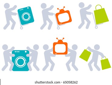 modern service related sign collection