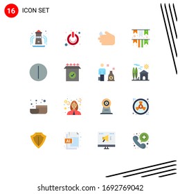 Modern Set of 16 Flat Colors and symbols such as switch; irish day; cleaning; paper; festival Editable Pack of Creative Vector Design Elements