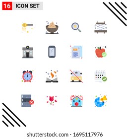 Modern Set of 16 Flat Colors Pictograph of life; tools; potato; industry; griddle Editable Pack of Creative Vector Design Elements
