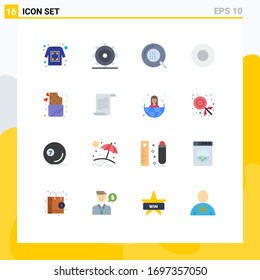 Modern Set of 16 Flat Colors and symbols such as lifestyle; service; disease; hotel; medicine Editable Pack of Creative Vector Design Elements