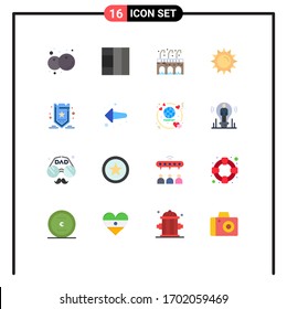 Modern Set of 16 Flat Colors and symbols such as arrow; seo; pub; optimization; spring Editable Pack of Creative Vector Design Elements