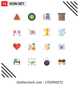 Modern Set of 16 Flat Colors and symbols such as drawing; champagne; floor; interior; drawer Editable Pack of Creative Vector Design Elements