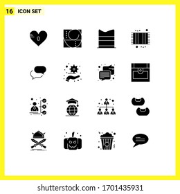 Modern Set of 16 Solid Glyphs Pictograph of shower; cleaning; science; bathroom; web Editable Vector Design Elements