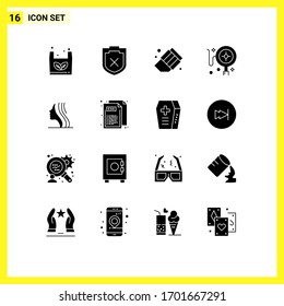 Modernes Set von 16 festen Glyphen und Symbolen wie Code; Mädchen; Bildung; Frauen; Design-Elemente für Online-Editierbare Vektorillustrationen