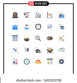Modern Set of 25 Flat Colors and symbols such as labour; flag; strategy; communist; package Editable Vector Design Elements