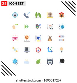 Modern Set of 25 Flat Colors and symbols such as correction; organic; incoming; food health; cooking Editable Vector Design Elements