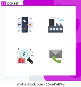 Modern Set of 4 Flat Icons Pictograph of astrology; data; zodiac; factory; medical Editable Vector Design Elements