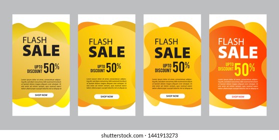 Modern set of abstract banners. Dynamic modern fluid template ready for use in web or print design. Set of abstract modern graphic elements with dynamical colored forms. 