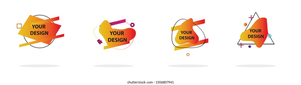 Modern set of abstract banners. Isolated Vector illustration for banners. Template for web design, poster, mobile app