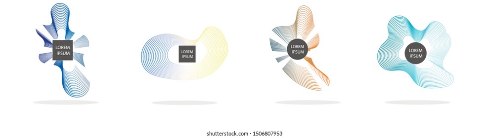 Modern set of abstract banners. Isolated Vector illustration for banners. Template for web design, poster, mobile app