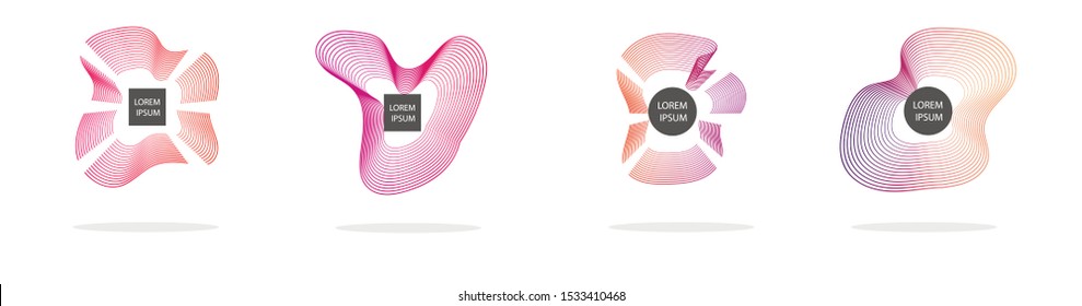 Conjunto moderno de banderas abstractas. Isolated Vector ilustración para banners. Plantilla para diseño web, afiche, aplicación móvil