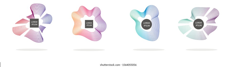 Modern set of abstract banners. Isolated Vector illustration for banners. Template for web design, poster, mobile app