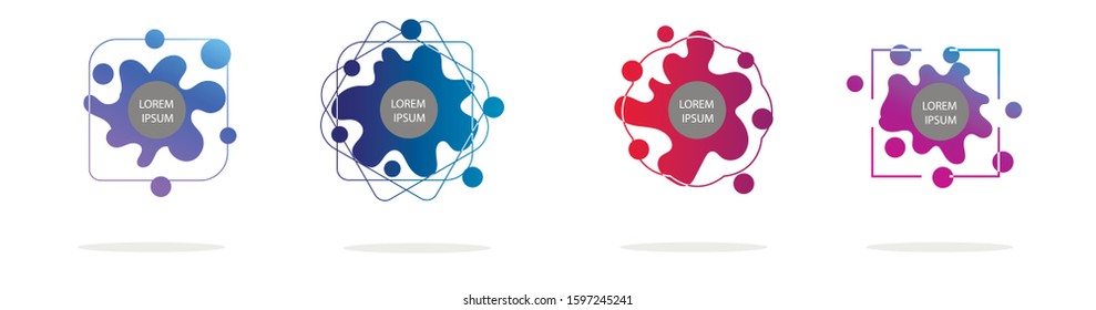 Modern set of abstract banners. Isolated Vector illustration for banners. Template for web design, poster, mobile app