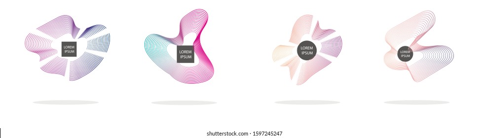 Modern set of abstract banners. Isolated Vector illustration for banners. Template for web design, poster, mobile app
