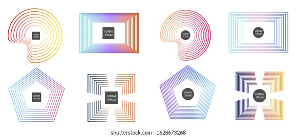 Modern set of abstract banners. Isolated Vector illustration for banners. Template for web design, poster, mobile app