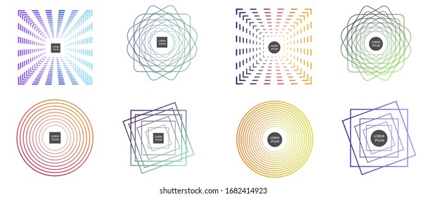 Conjunto moderno de banderas abstractas. Isolated Vector ilustración para banners. Plantilla para diseño web, afiche, aplicación móvil