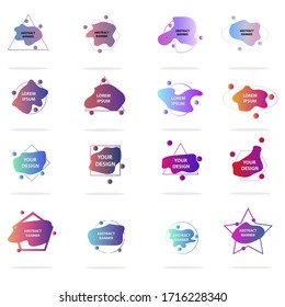 Conjunto moderno de banderas abstractas. Isolated Vector ilustración para banners. Plantilla para diseño web, afiche, aplicación móvil