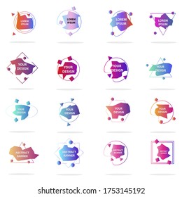 Modern set of abstract banners. Isolated Vector illustration for banners. Template for web design, poster, mobile app
