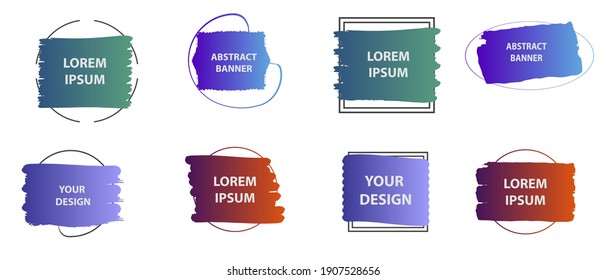 Modern set of abstract banners. Isolated Vector illustration for banners. Template for web design, poster, mobile app