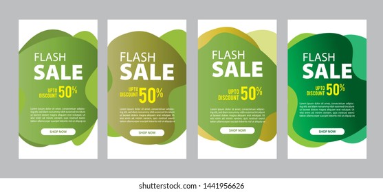 Modern set of abstract banners. Vector bright template banners. Template ready for use in web or print design. Dynamic modern fluid template ready for use in web or print design. 