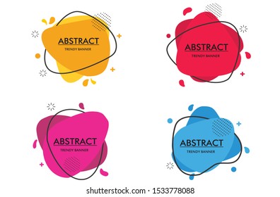 Modern set of abstract banners. Vector bright template banners. Template ready for use in web or print design.