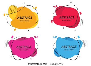 Modern set of abstract banners. Vector bright template banners. Template ready for use in web or print design.