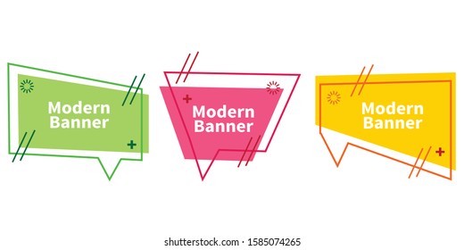Modern set of abstract banners. Vector bright template banners. Template ready for use in web or print design. stock vector , EPS10