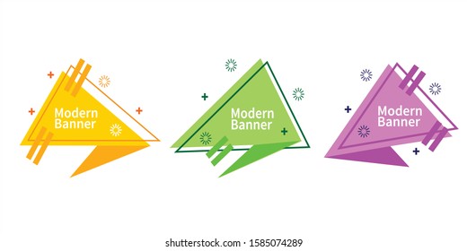 Modern set of abstract banners. Vector bright template banners. Template ready for use in web or print design. stock vector , EPS10